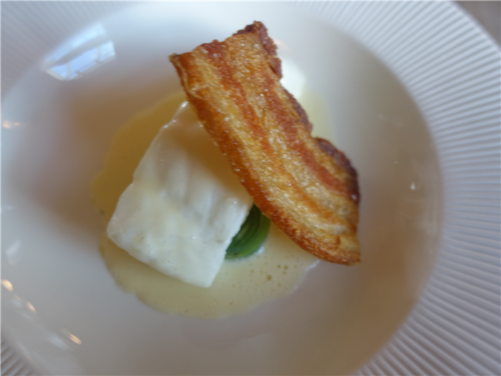 turbot with bacon